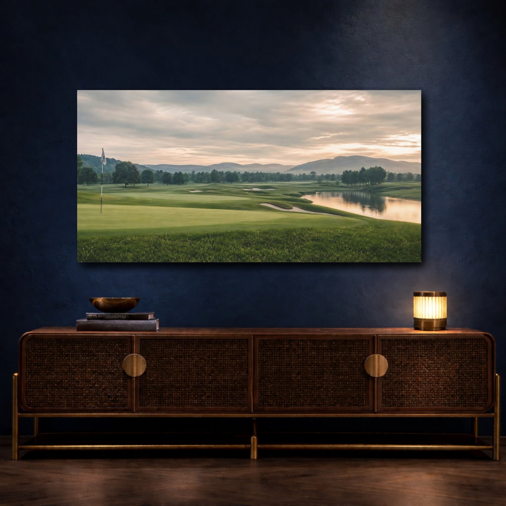 Mockup 4. Sunrise Golf Course shown as canvas print