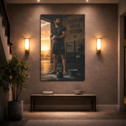 Mockup 2. Sunrise Strength Training shown as canvas print