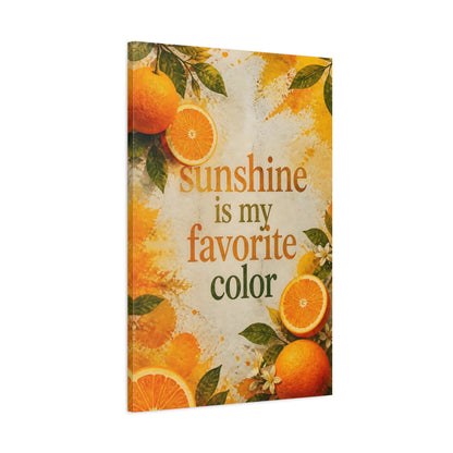 Main Mockup. Sunshine Orange Quote shown as canvas print