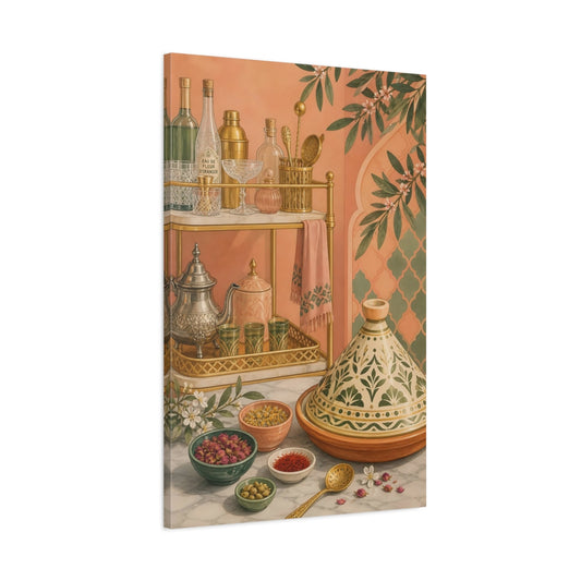 Main Mockup. Tagine & Spice Display shown as canvas print