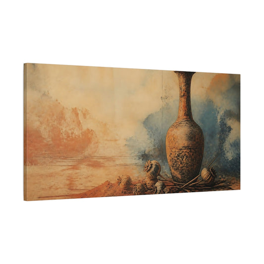 Main Mockup. Terracotta Vase & Seedpods shown as canvas print