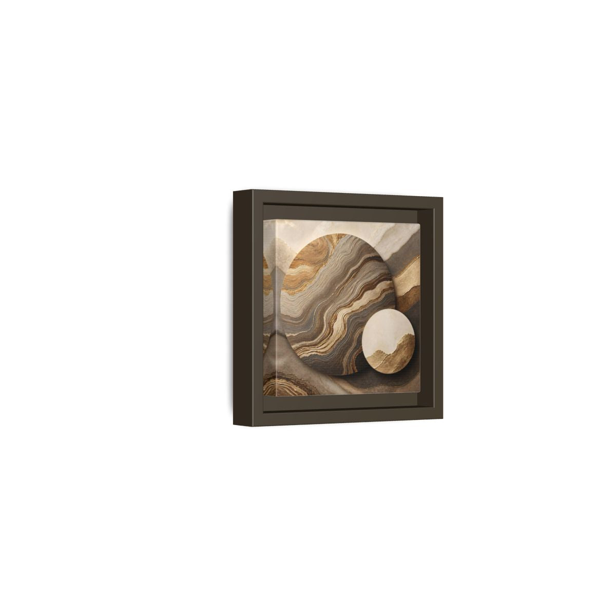Side Mockup 23. Textured Circle Accent shown as framed canvas print