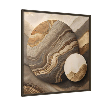 Side Mockup 5. Textured Circle Accent shown as framed canvas print