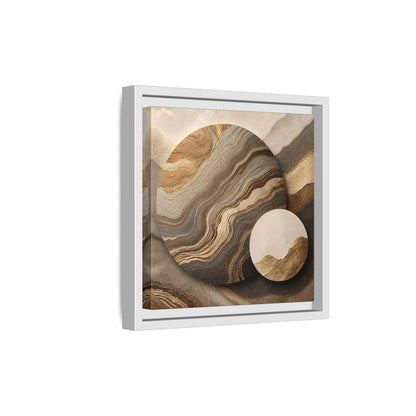 Side Mockup 19. Textured Circle Accent shown as framed canvas print