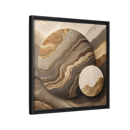Side Mockup 12. Textured Circle Accent shown as framed canvas print
