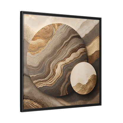 Side Mockup 30. Textured Circle Accent shown as framed canvas print