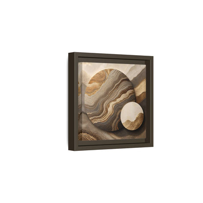 Side Mockup 2. Textured Circle Accent shown as framed canvas print