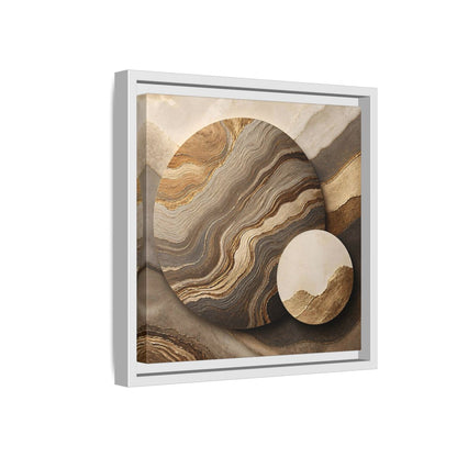 Side Mockup 16. Textured Circle Accent shown as framed canvas print