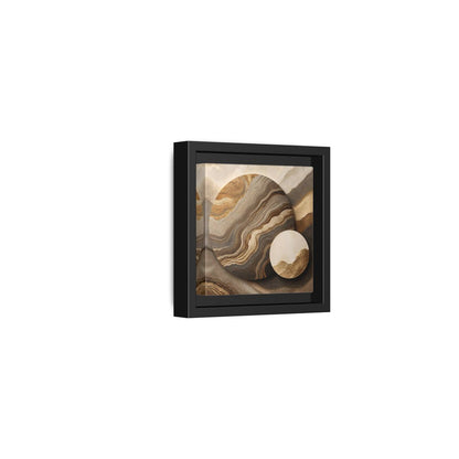 Side Mockup 24. Textured Circle Accent shown as framed canvas print