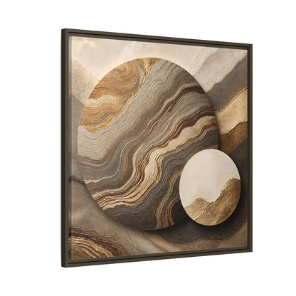 Side Mockup 8. Textured Circle Accent shown as framed canvas print