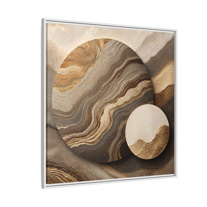 Side Mockup 4. Textured Circle Accent shown as framed canvas print