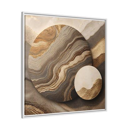 Side Mockup 25. Textured Circle Accent shown as framed canvas print