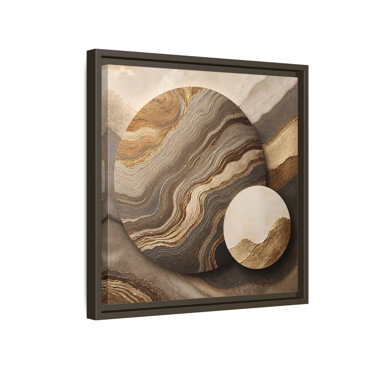 Side Mockup 14. Textured Circle Accent shown as framed canvas print