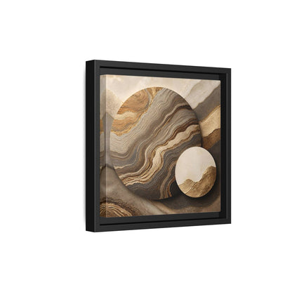 Side Mockup 21. Textured Circle Accent shown as framed canvas print