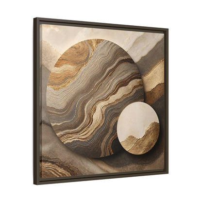 Side Mockup 27. Textured Circle Accent shown as framed canvas print