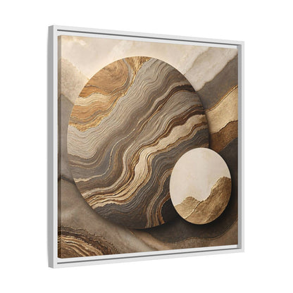 Side Mockup 26. Textured Circle Accent shown as framed canvas print