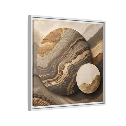 Side Mockup 10. Textured Circle Accent shown as framed canvas print