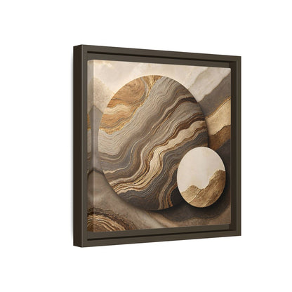 Side Mockup 17. Textured Circle Accent shown as framed canvas print