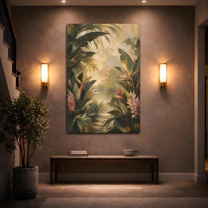 Mockup 2. Textured Tropical Foliage shown as canvas print