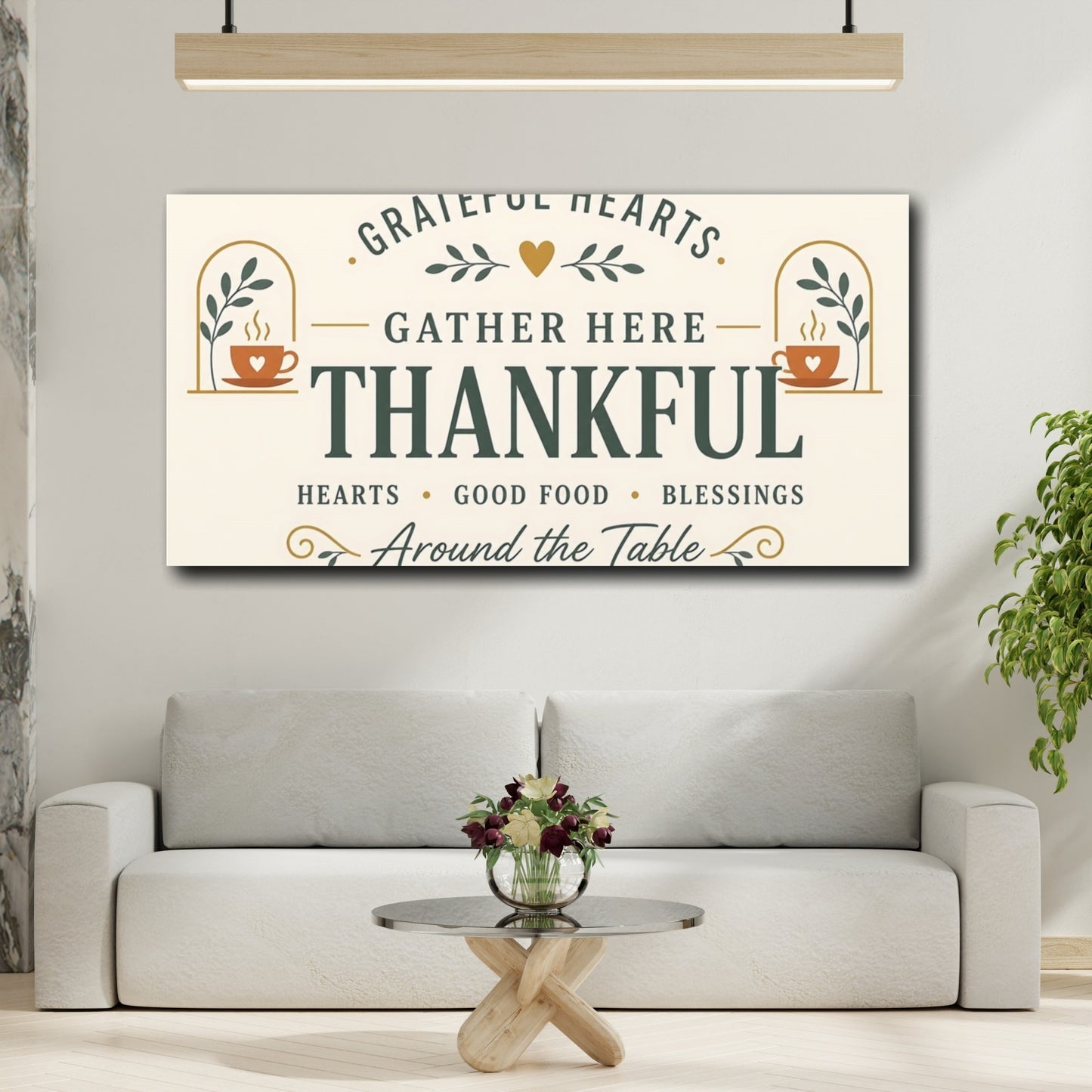 Mockup 2. Thankful Around The Table shown as canvas print