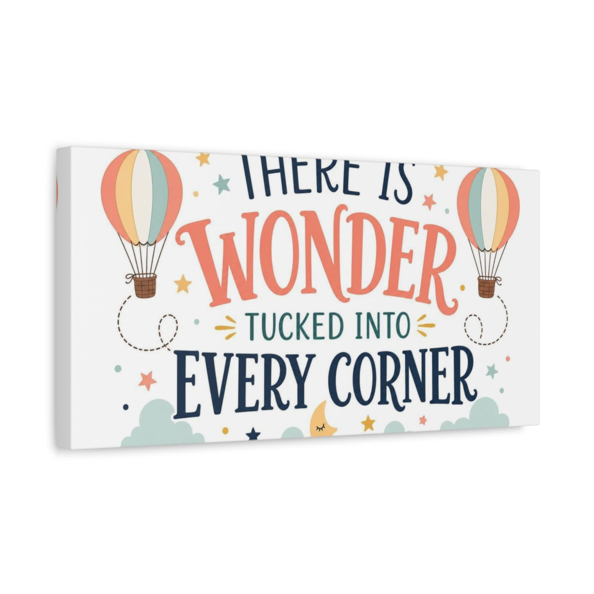 Side Mockup 3. There Is Wonder Art shown as canvas print