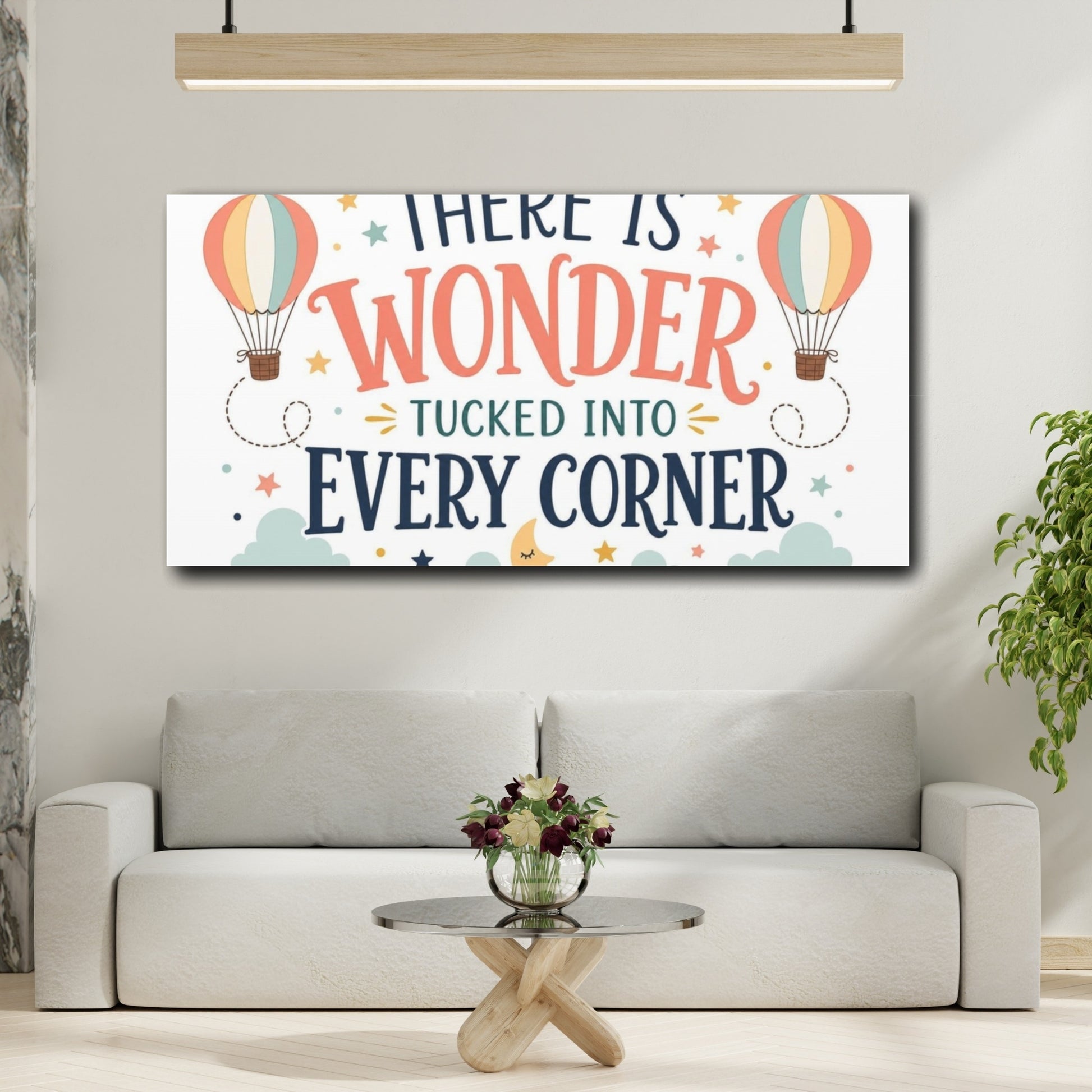 Mockup 2. There Is Wonder Art shown as canvas print