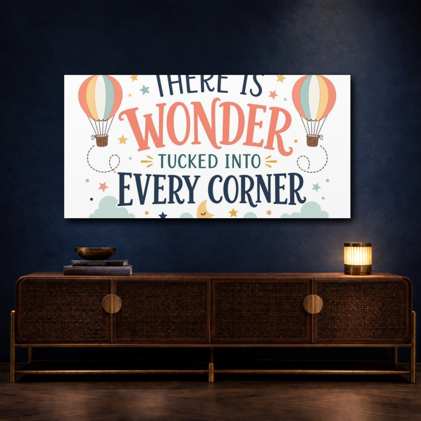 Mockup 4. There Is Wonder Art shown as canvas print