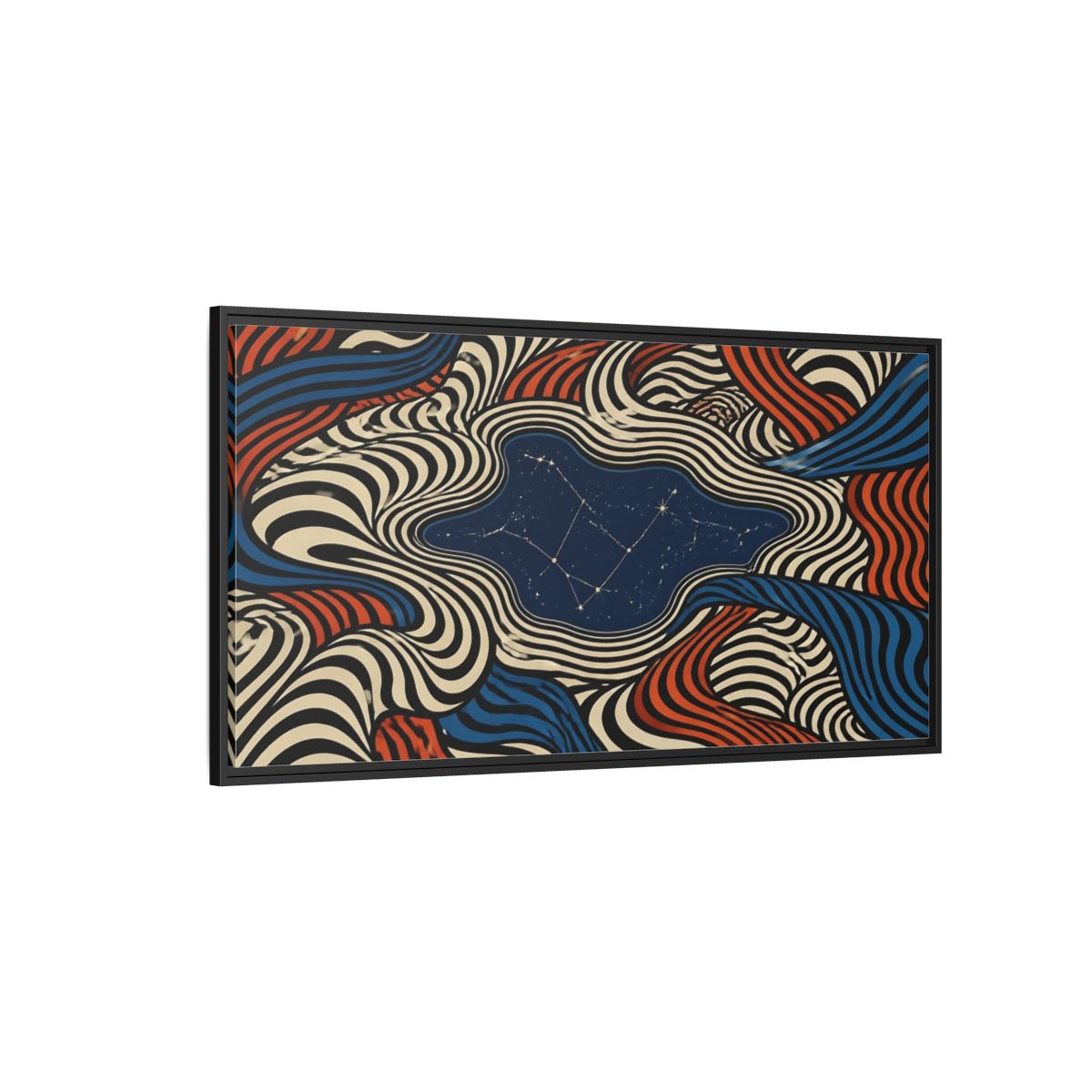 Side Mockup 5. Tidal Pool Constellation shown as framed canvas print