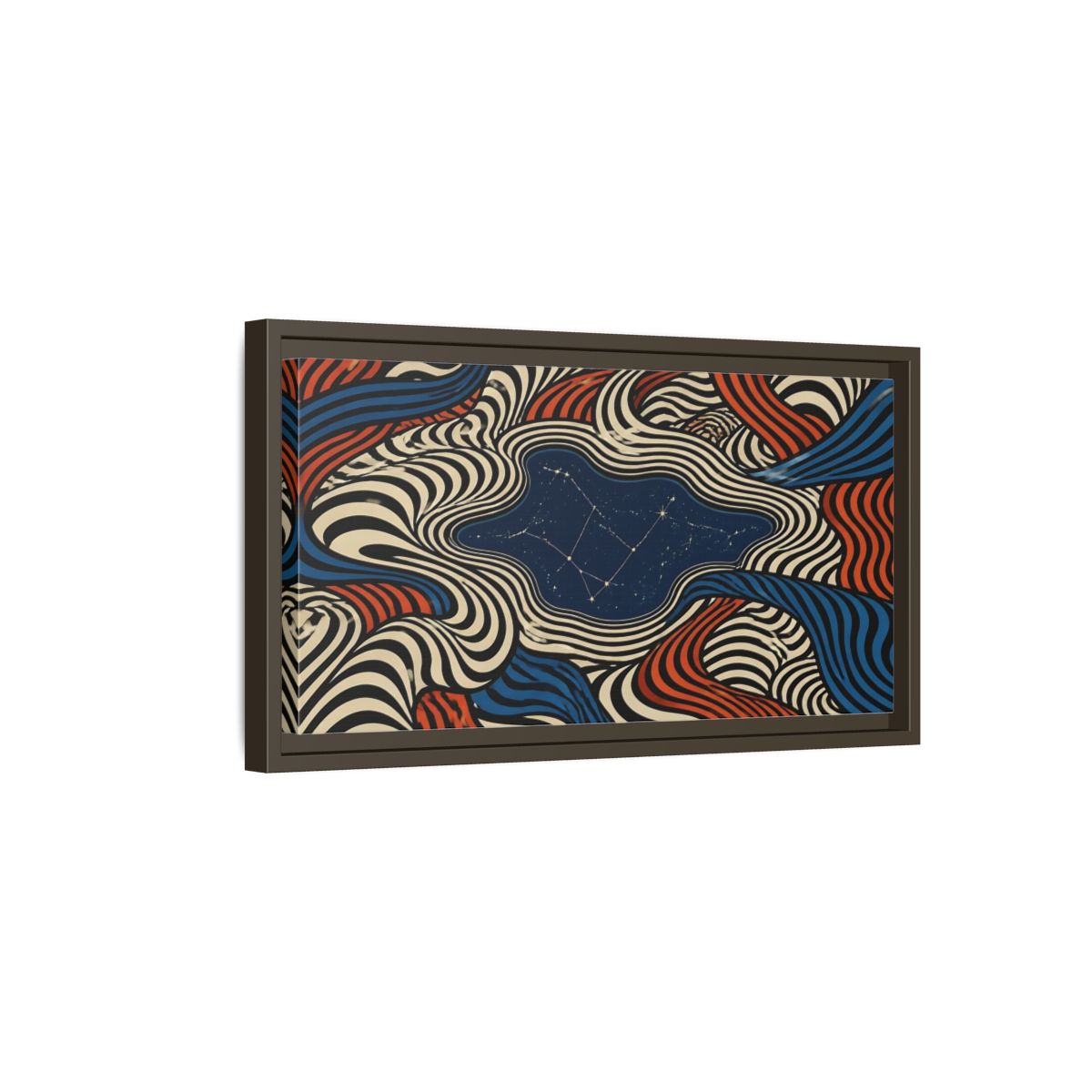 Side Mockup 7. Tidal Pool Constellation shown as framed canvas print