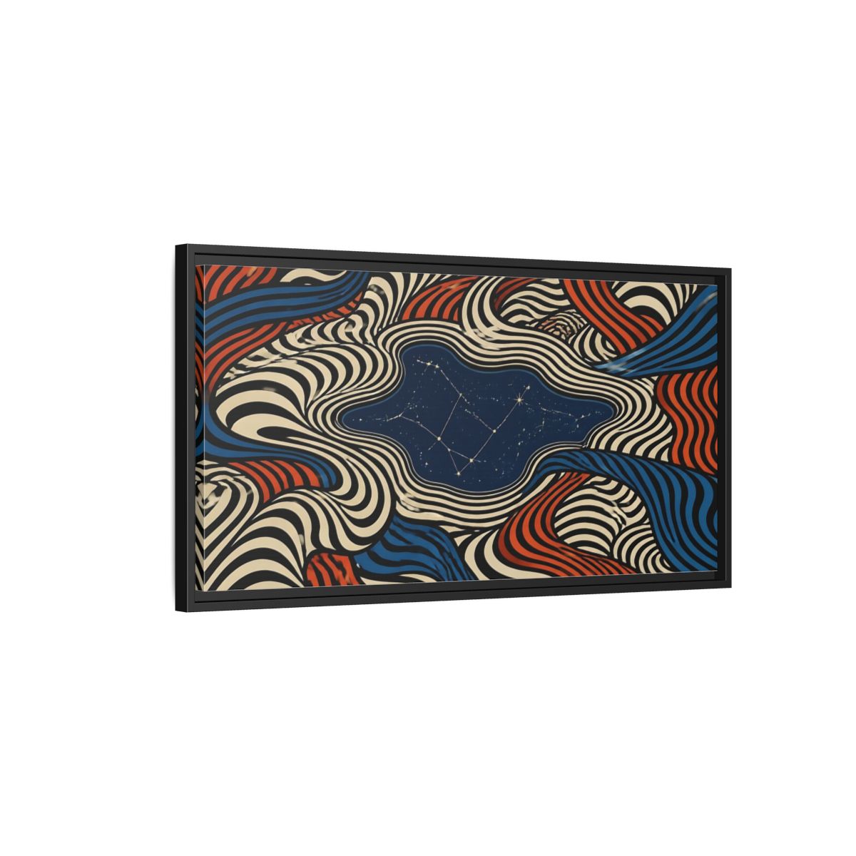 Side Mockup 2. Tidal Pool Constellation shown as framed canvas print