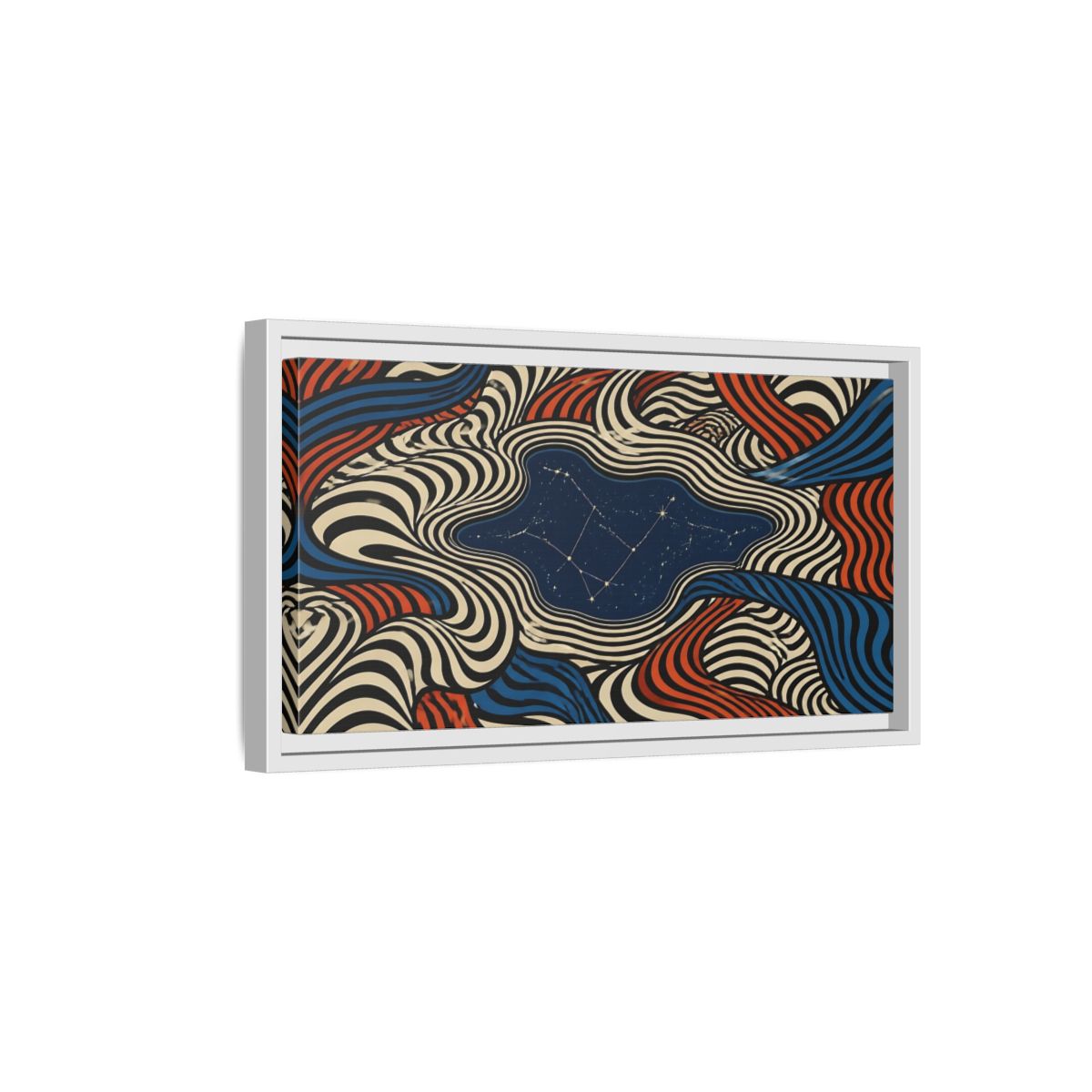 Side Mockup 6. Tidal Pool Constellation shown as framed canvas print