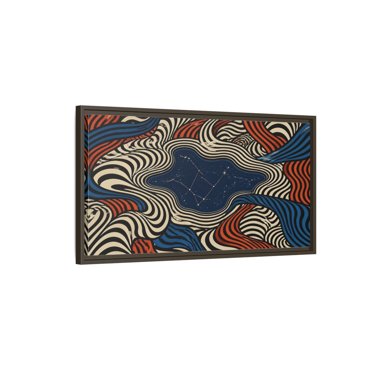 Main Mockup. Tidal Pool Constellation shown as framed canvas print
