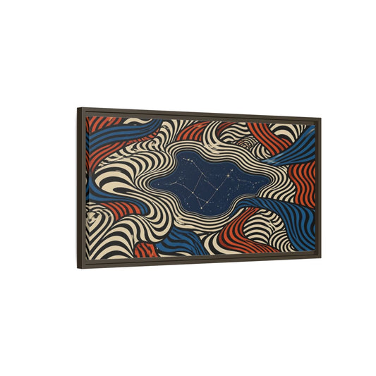 Main Mockup. Tidal Pool Constellation shown as framed canvas print