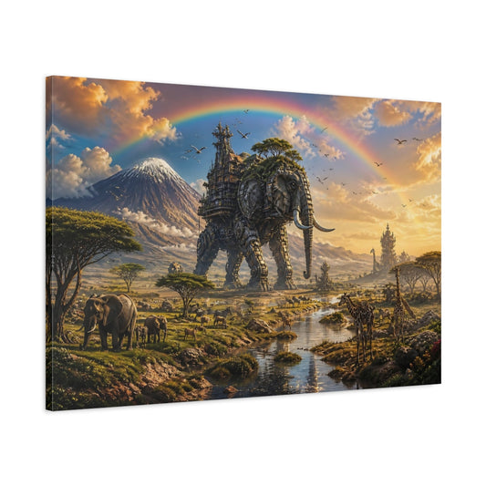 Main Mockup. Titan Of The Savannah shown as canvas print