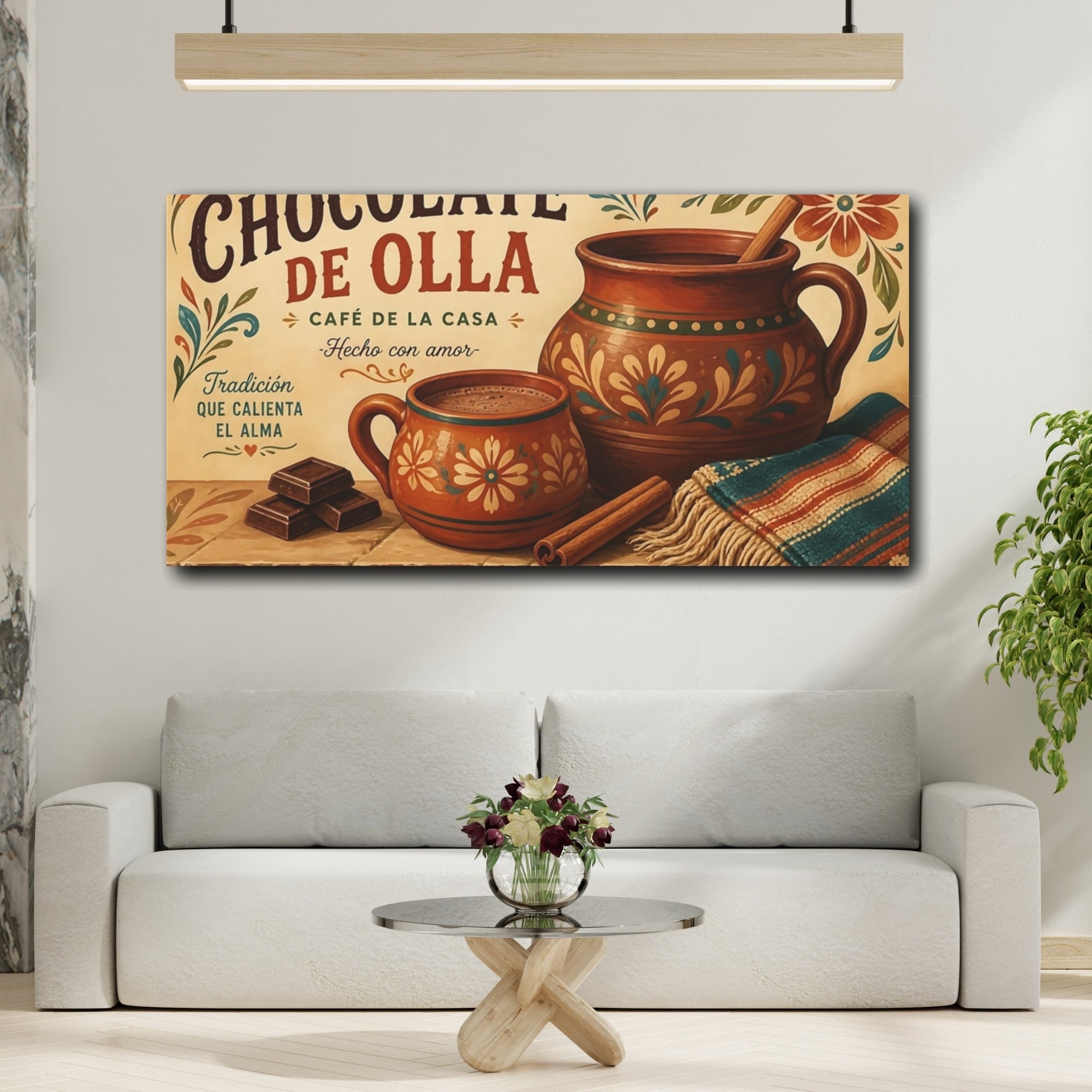 Mockup 2. Traditional Chocolate De Olla shown as canvas print