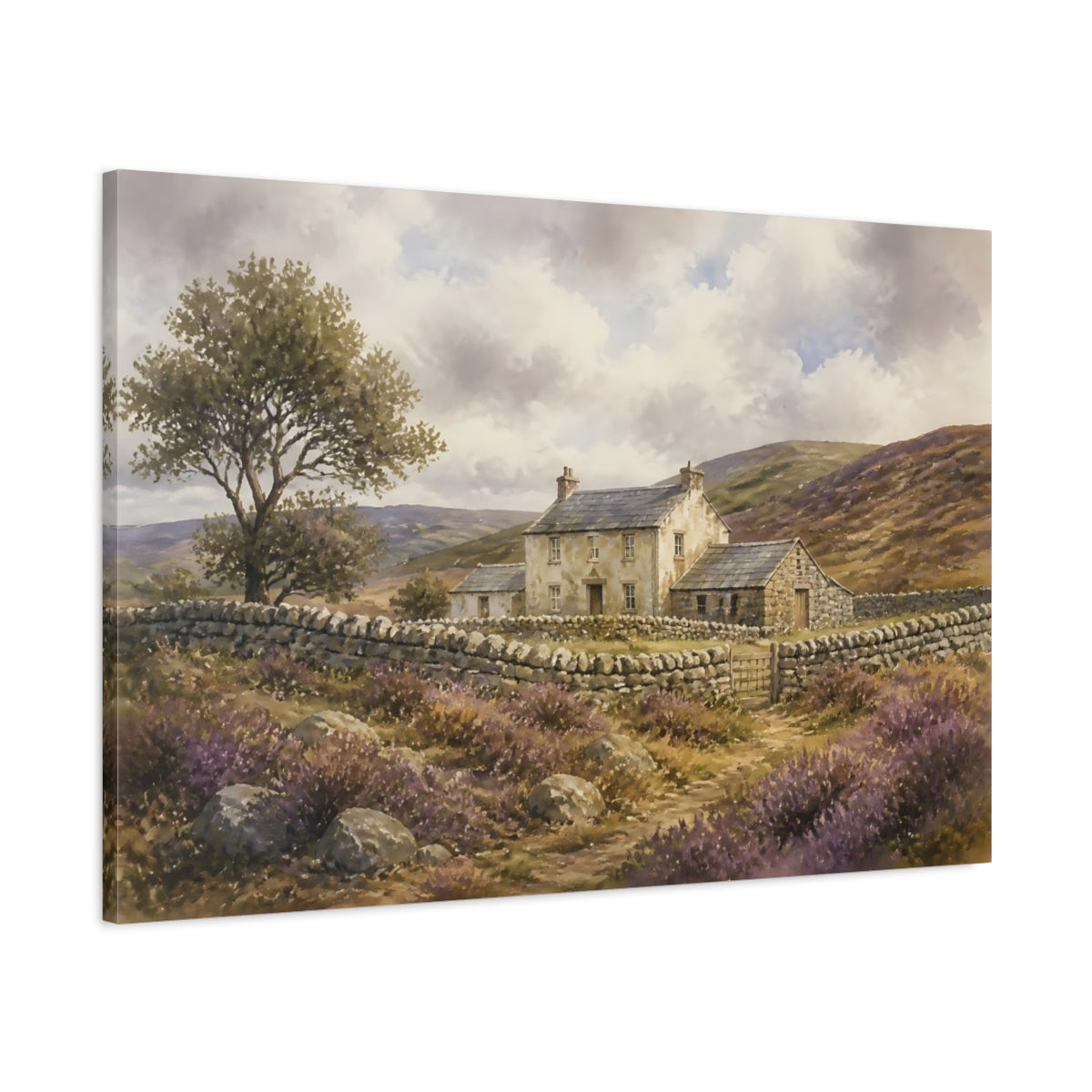 Main Mockup. Upland Stone Farmhouse shown as canvas print