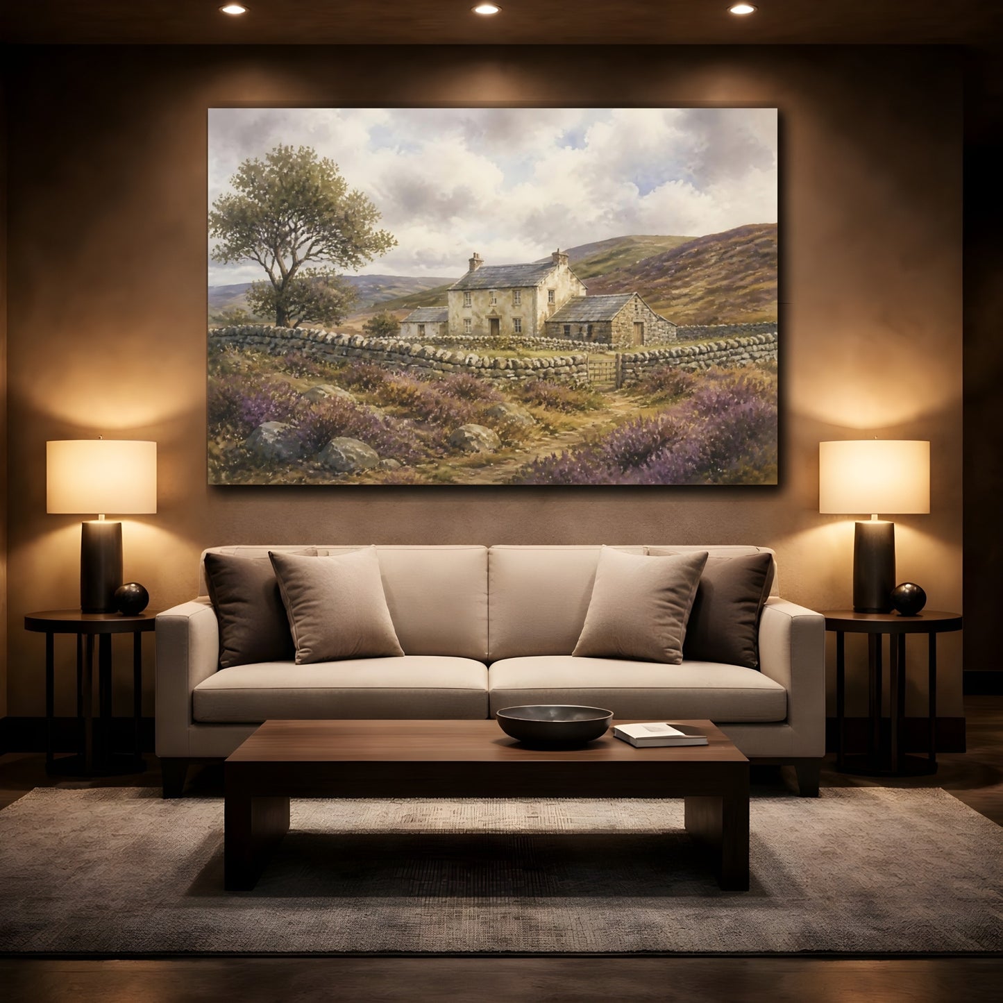 Mockup 2. Upland Stone Farmhouse shown as canvas print