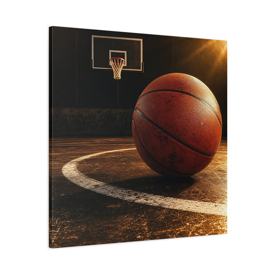 Main Mockup. Urban Basketball Close-Up shown as canvas print