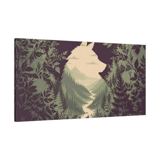 Main Mockup. Valley Within Wolf shown as canvas print