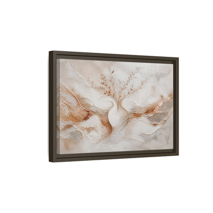 Side Mockup 5. Vase With Copper Leaves shown as framed canvas print