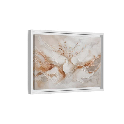 Side Mockup 4. Vase With Copper Leaves shown as framed canvas print