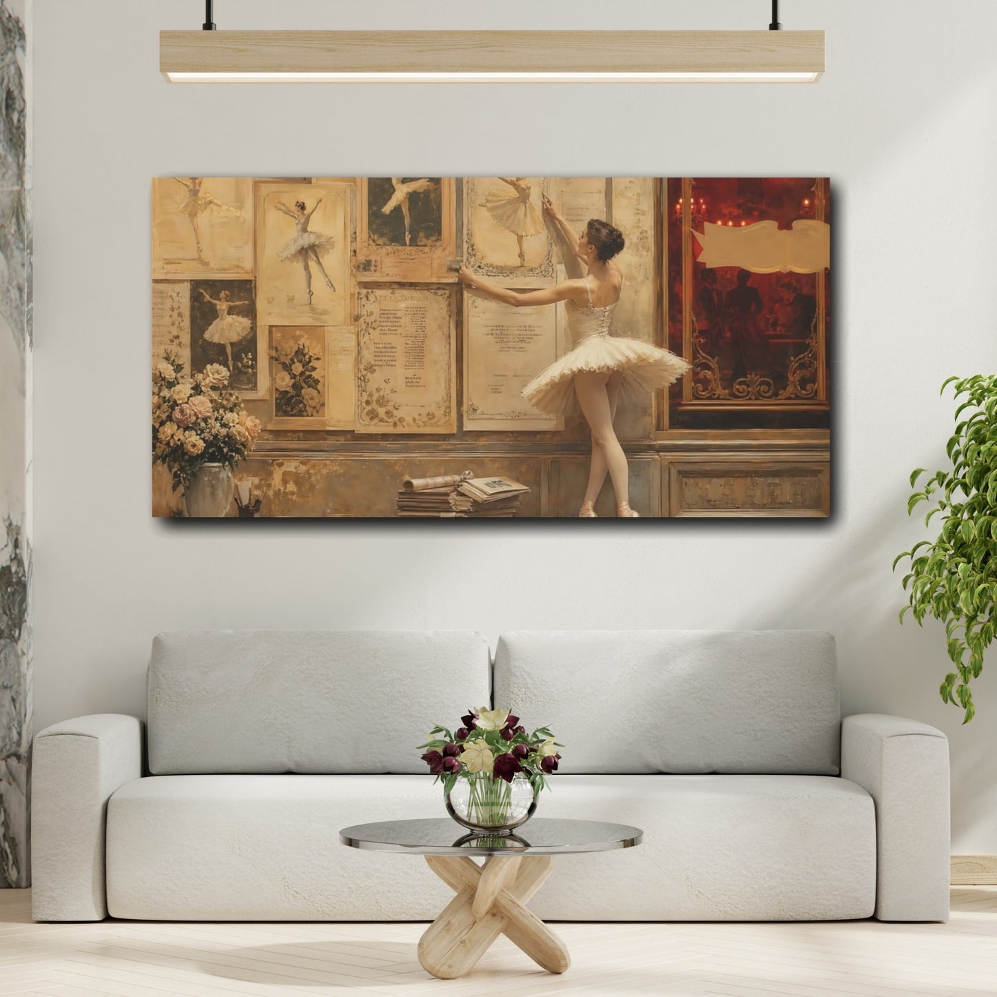 Mockup 2. Vintage Ballerina Gallery shown as canvas print