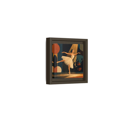 Side Mockup 23. Vintage Ballerina Ballerina Jazz shown as framed canvas print