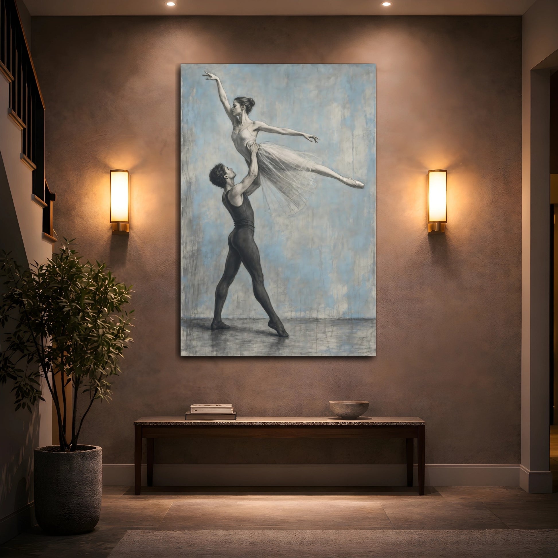 Mockup 2. Vintage Ballet Dancers Ballet Dancers shown as canvas print