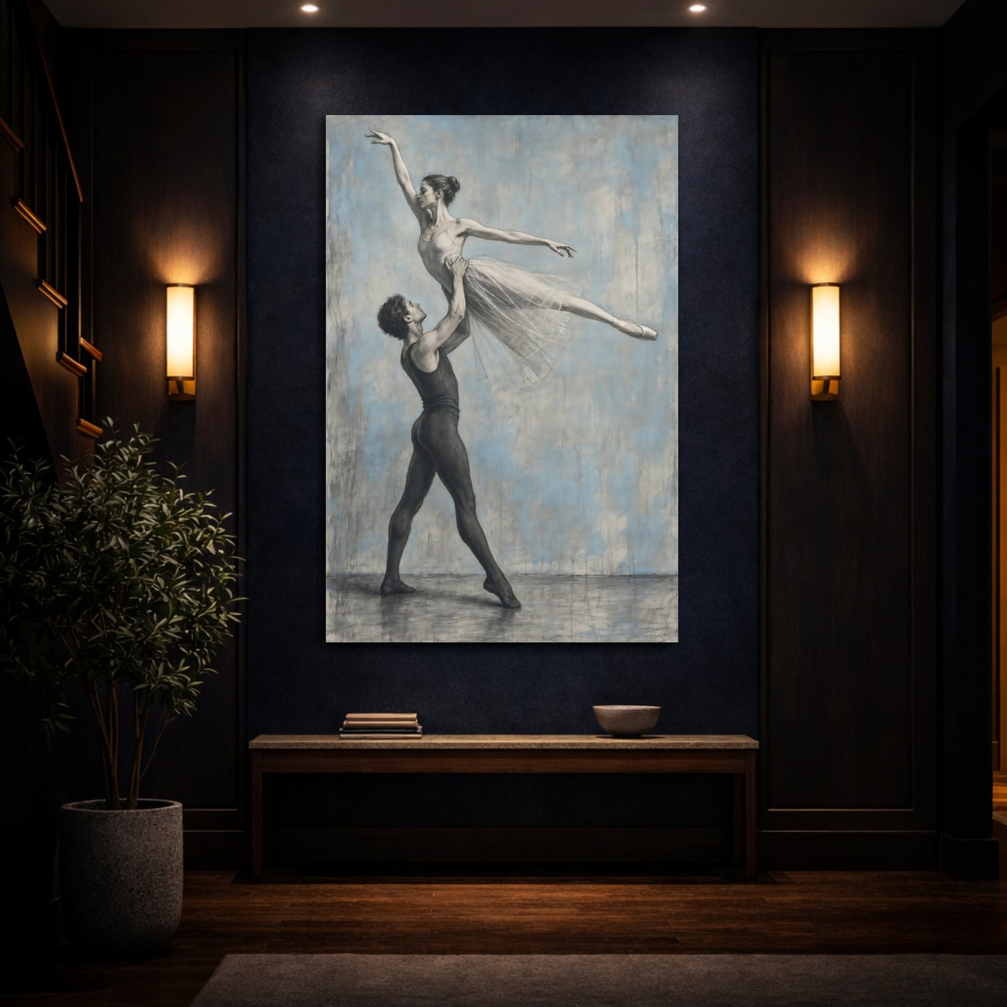 Mockup 4. Vintage Ballet Dancers Ballet Dancers shown as canvas print