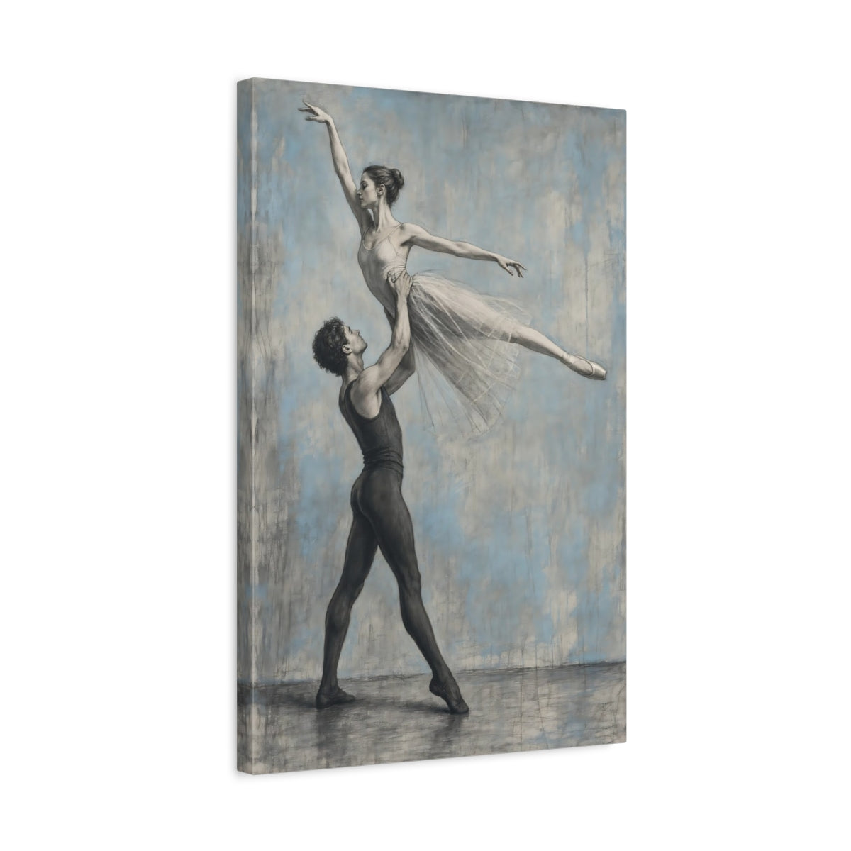 Side Mockup 3. Vintage Ballet Dancers Ballet Dancers shown as canvas print