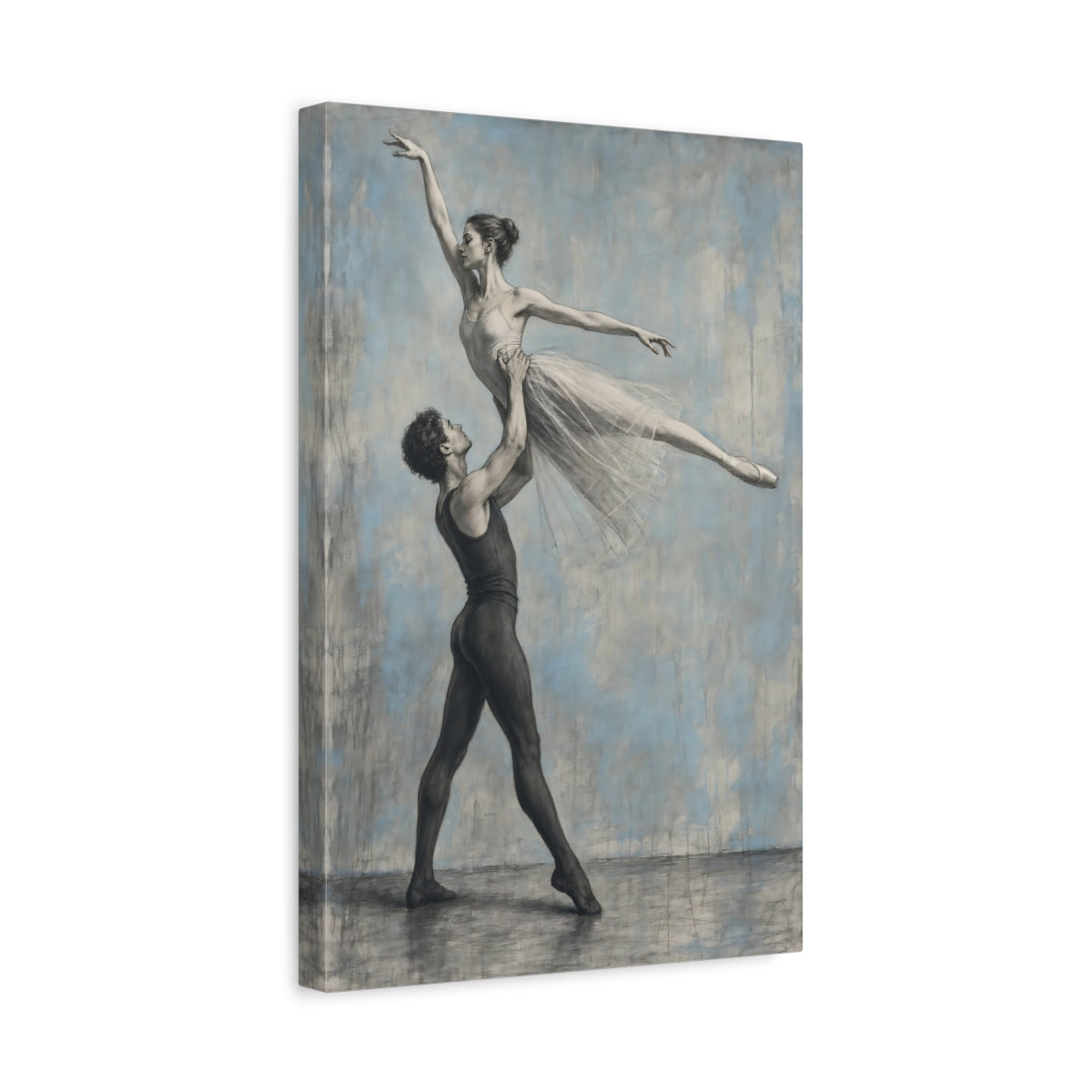 Side Mockup 4. Vintage Ballet Dancers Ballet Dancers shown as canvas print