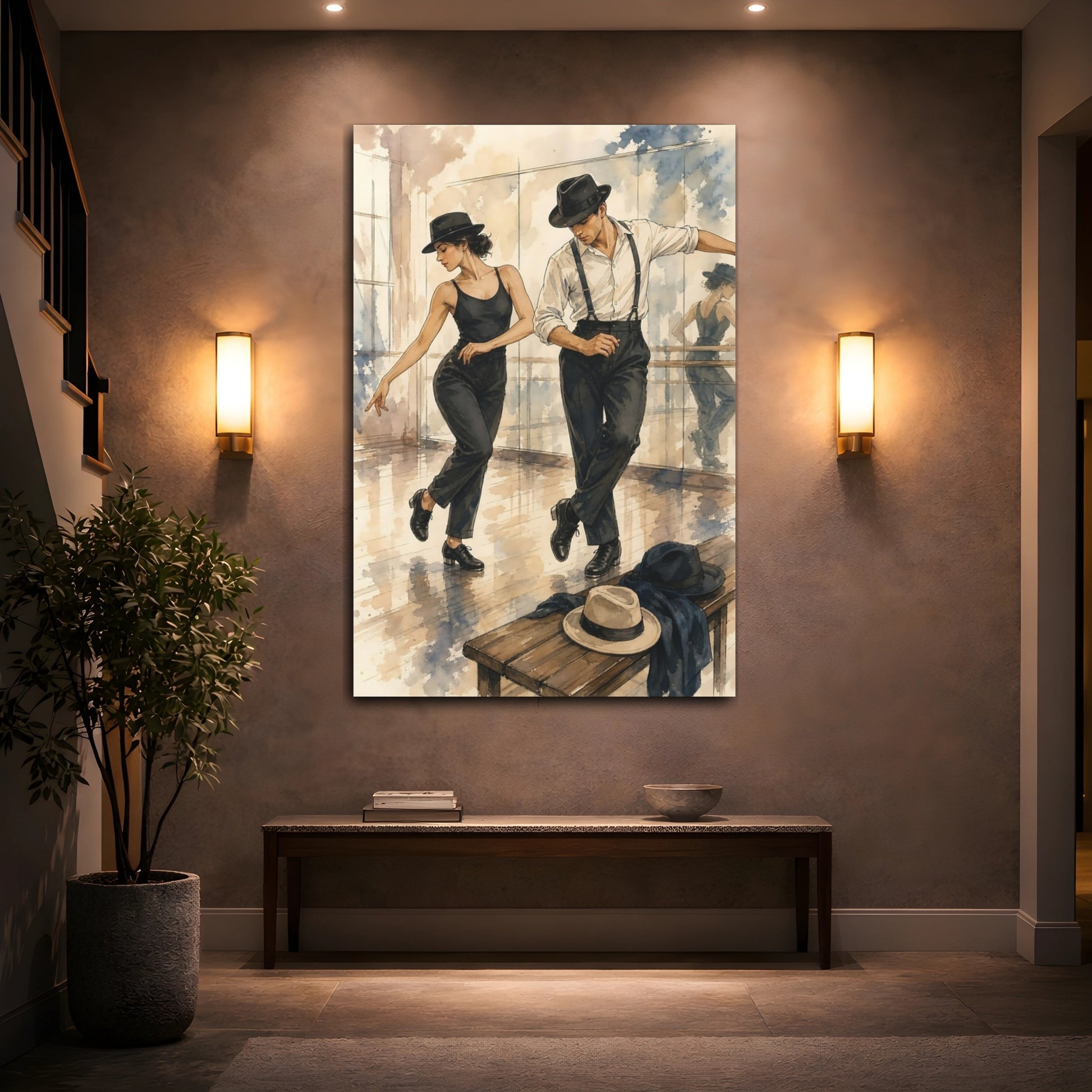 Mockup 2. Vintage Dancers Vintage Dancers shown as canvas print