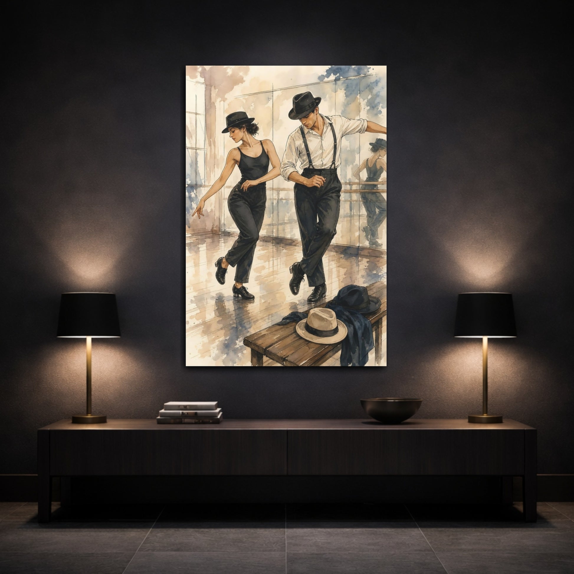 Mockup 3. Vintage Dancers Vintage Dancers shown as canvas print