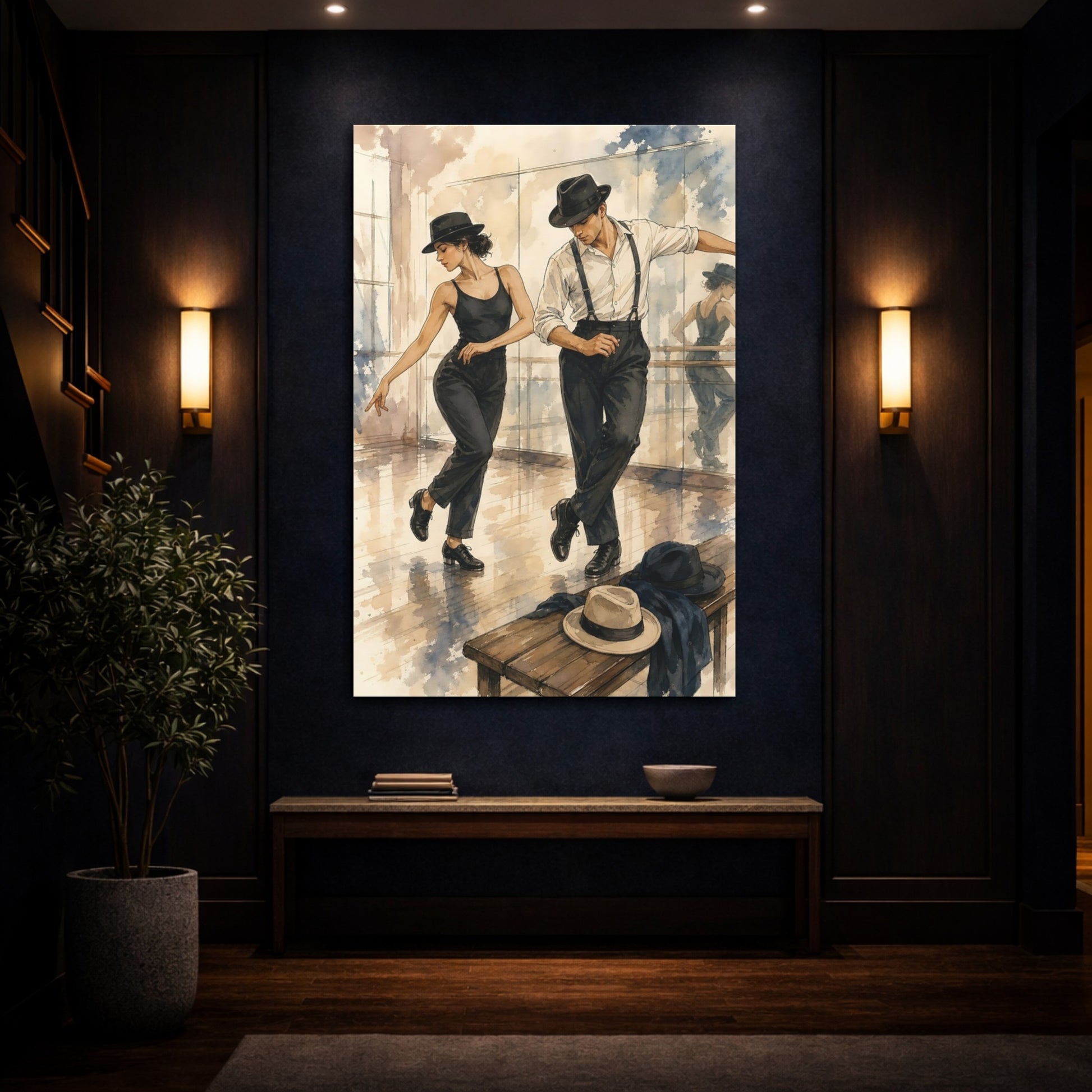 Mockup 4. Vintage Dancers Vintage Dancers shown as canvas print